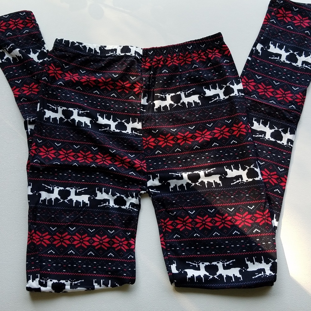 New Black Reindeer Leggings, Christmas leggings - Picture 4 of 4